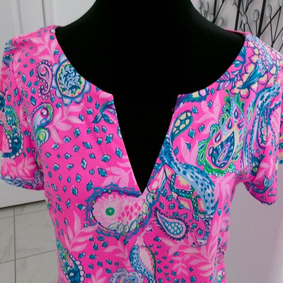 New Lilly Pulitzer Sophieletta UPF 50 Short Sleeve Sheath Dress L NWOT Pink - Picture 10 of 14